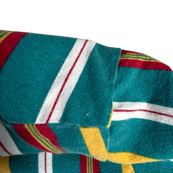 VTG Guess Originals Guess Los Angeles Shirt Men's Sz L Striped Green Navy Collar - Picture 7 of 8